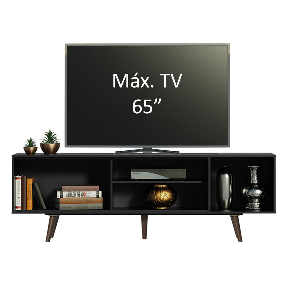 Mueble para TV Dubai para TV 65" con Pies Negro/Marrón 8N5Z