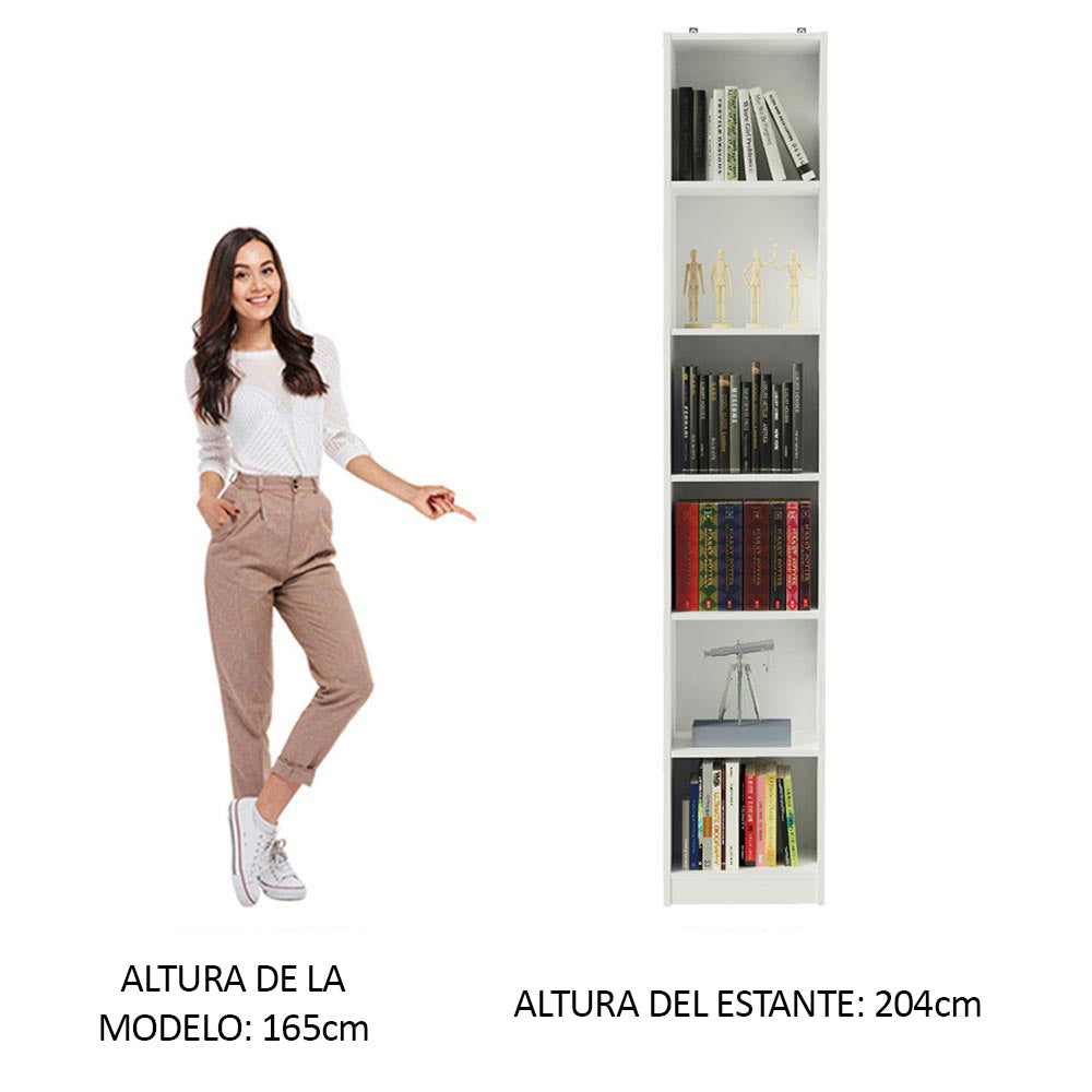 Estante Librero 6906 con Nichos Blanco