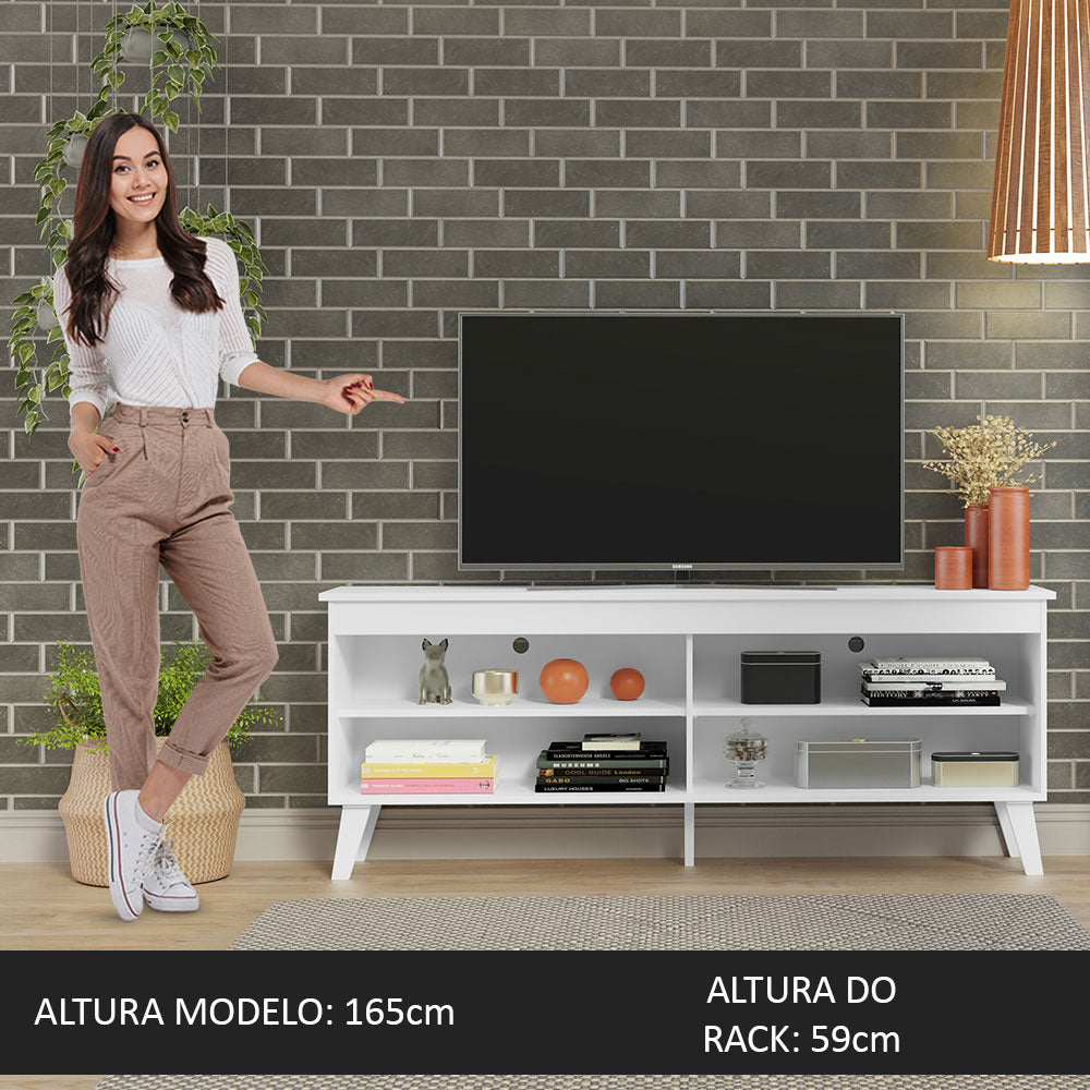 Mueble para TV Turim hasta 65" com Patas Blanco