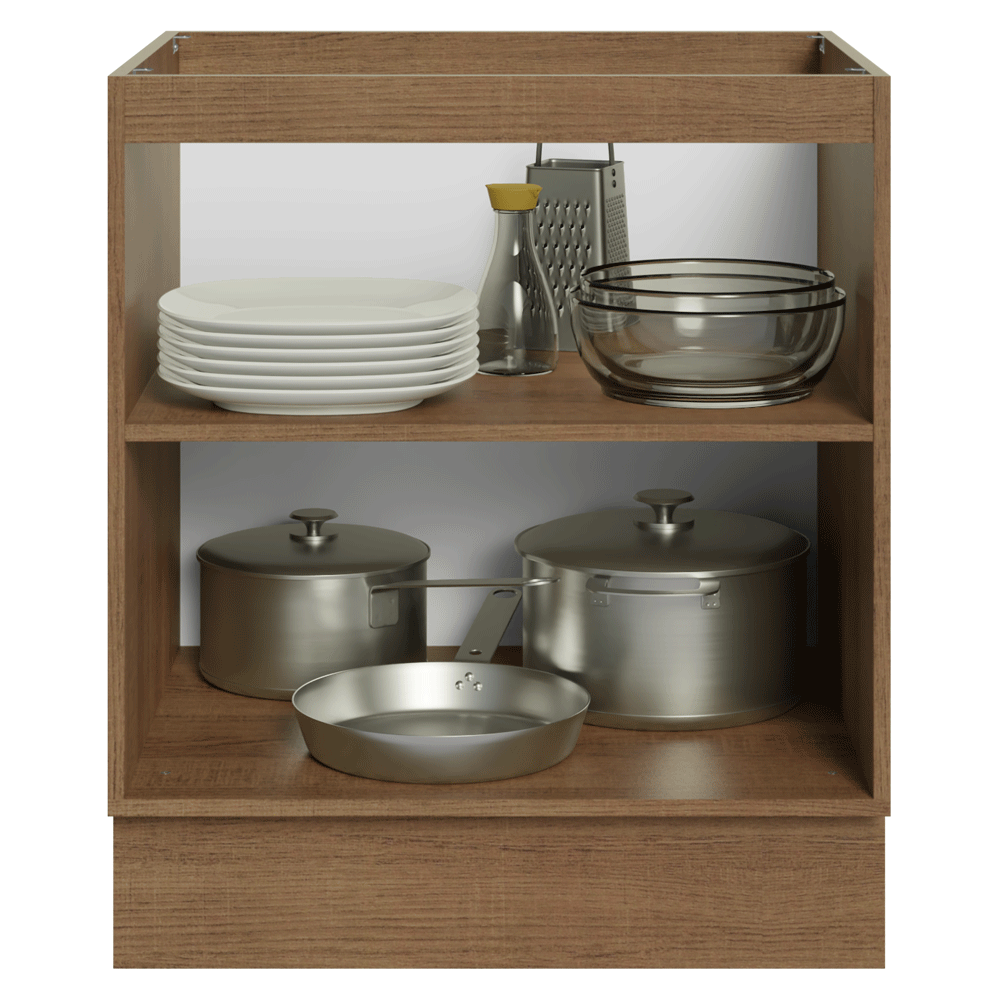 Gabinete Bajo de Cocina 70 x 60 cm 2 Puertas (Sin encimera) Marrón/Verde Vik Madesa