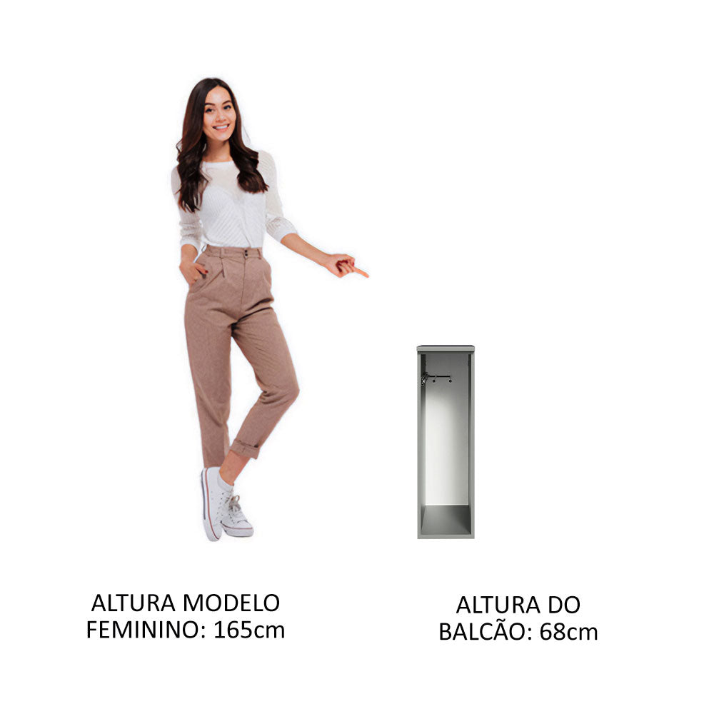 Estante para Paño 20 cm Sin Patas Nice Gris