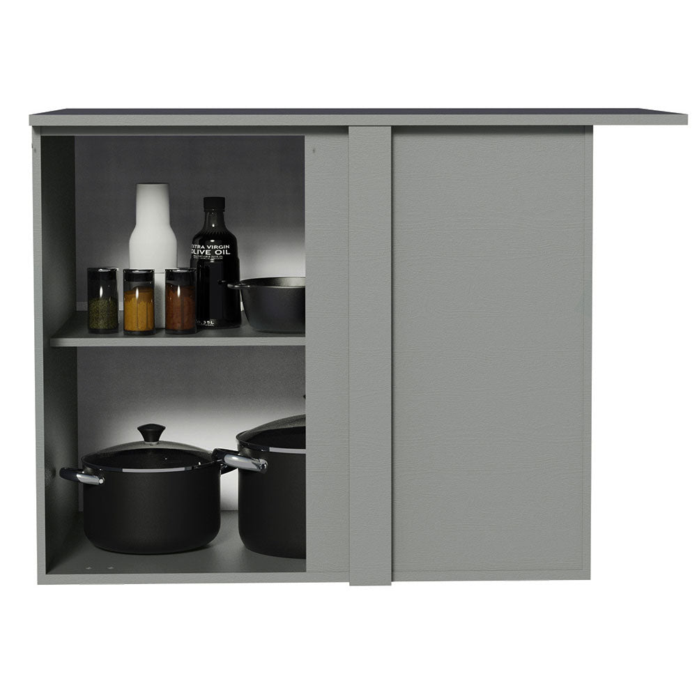 Gabinete Bajo de Esquina 1 Puerta Sin Patas Nice Gris