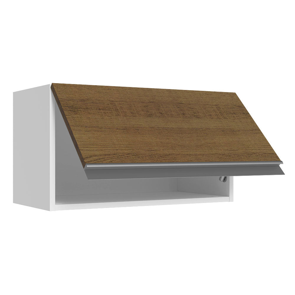 Gabinete Superior Madesa Acordes 100% MDF 60 cm 1 Puerta Basculante Blanco/Marrón