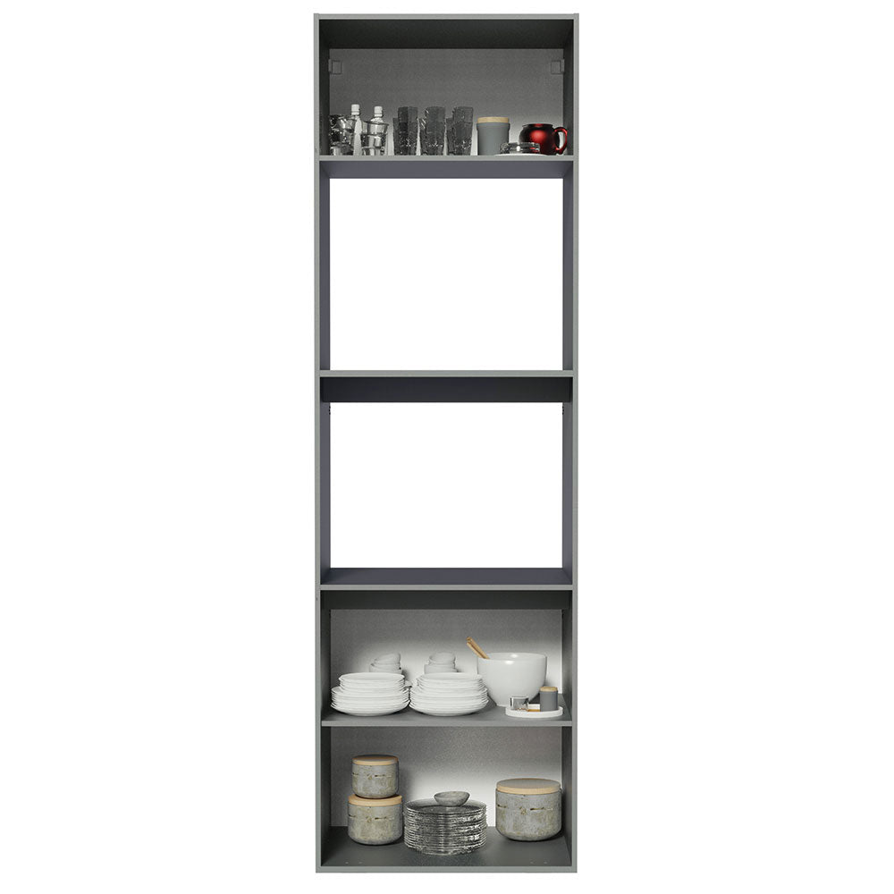 Mueble para Horno 60 cm 2 Puertas 2 Nichos Sin Patas Nice Gris