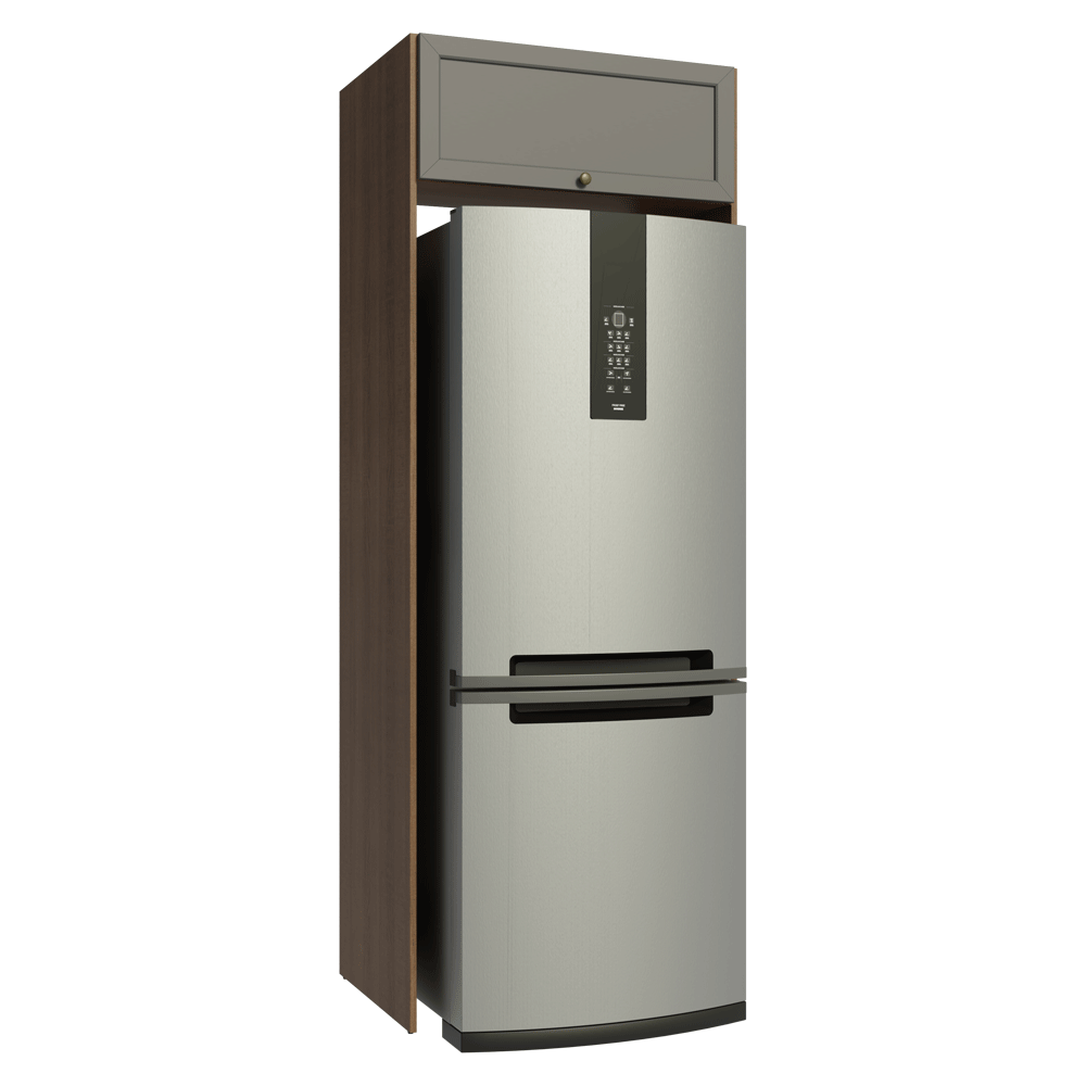 Mueble para Refrigerador 1 Puerta Basculanete Marrón/Gris Vik Madesa