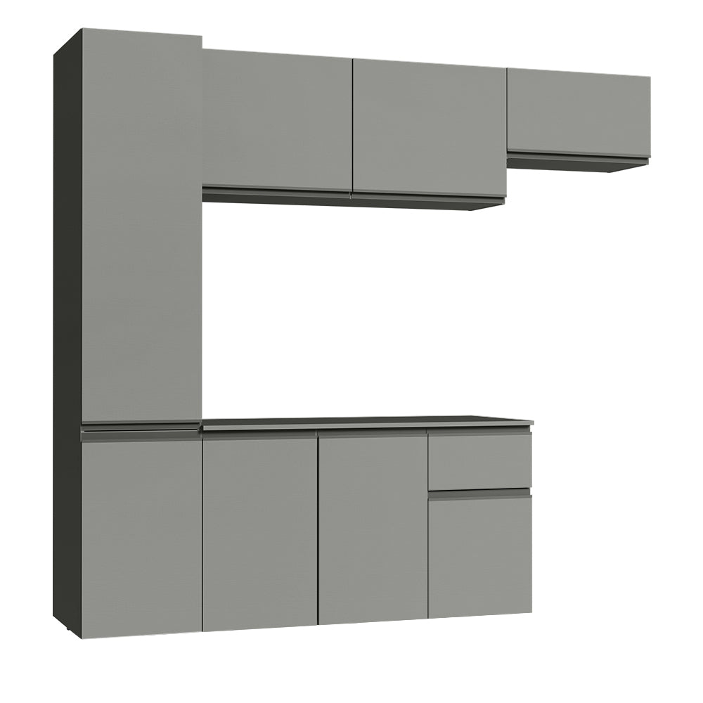 Cocina Integral 220 cm Sin Patas Nice Gris 02