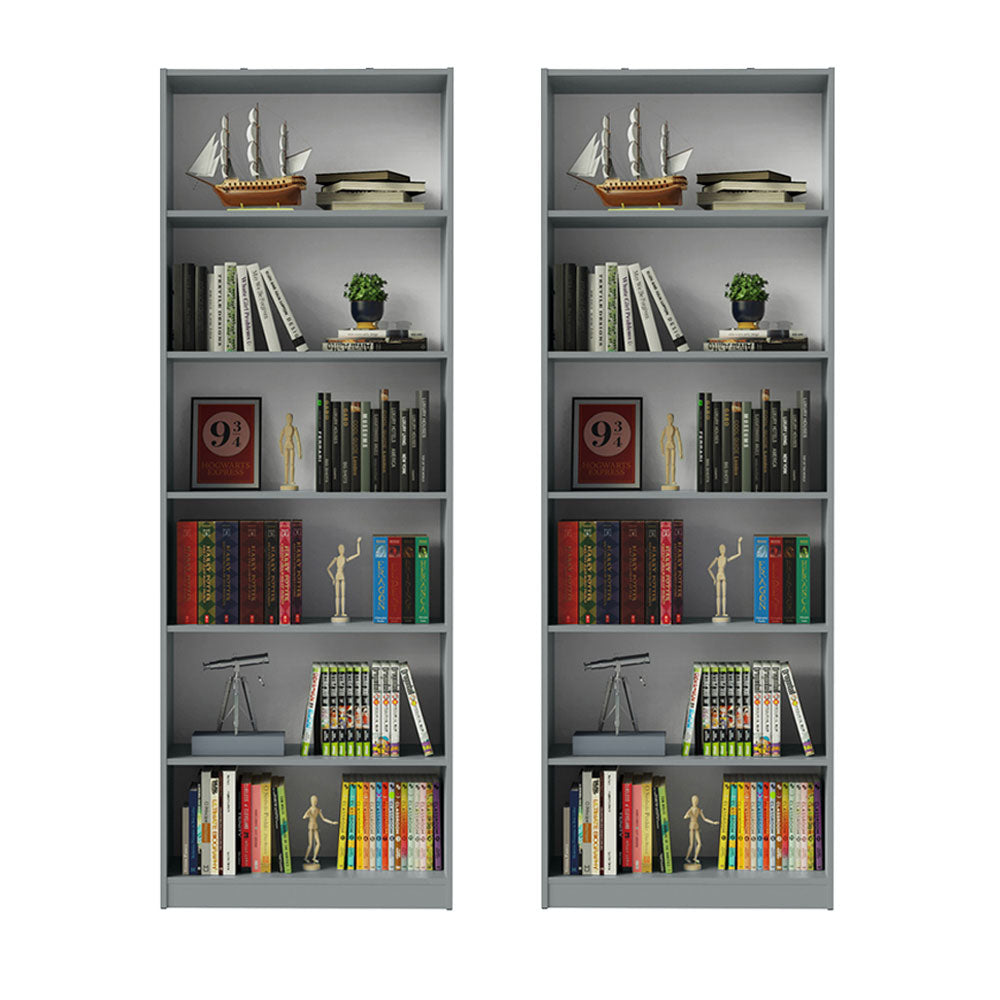 Kit con 2 Estantes Libreros 6908 Gris