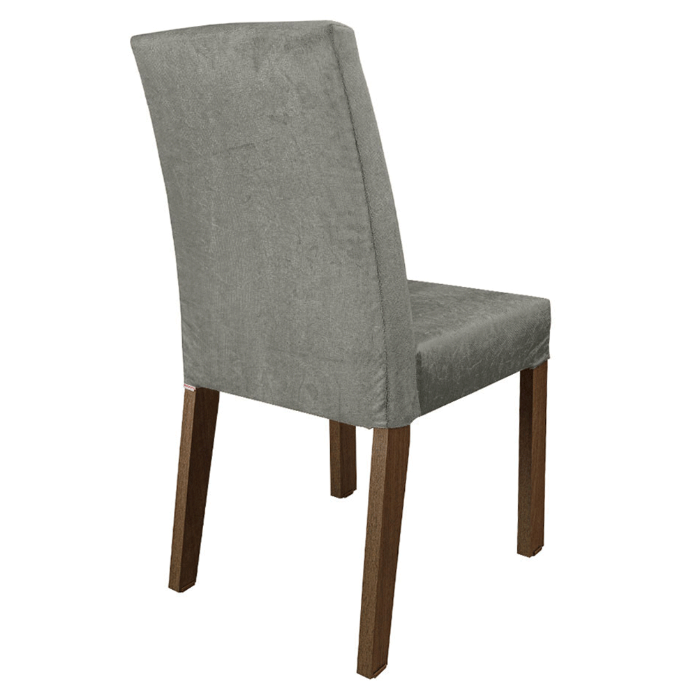 Kit 4 Sillas de Comedor 4255 Marrón/Silver Madesa