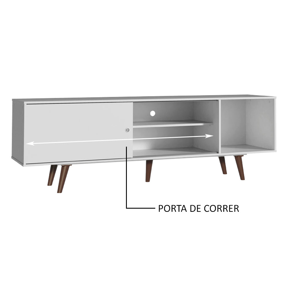 Mueble para TV Dubai hasta 65" con Patas Blanco/Marrrón