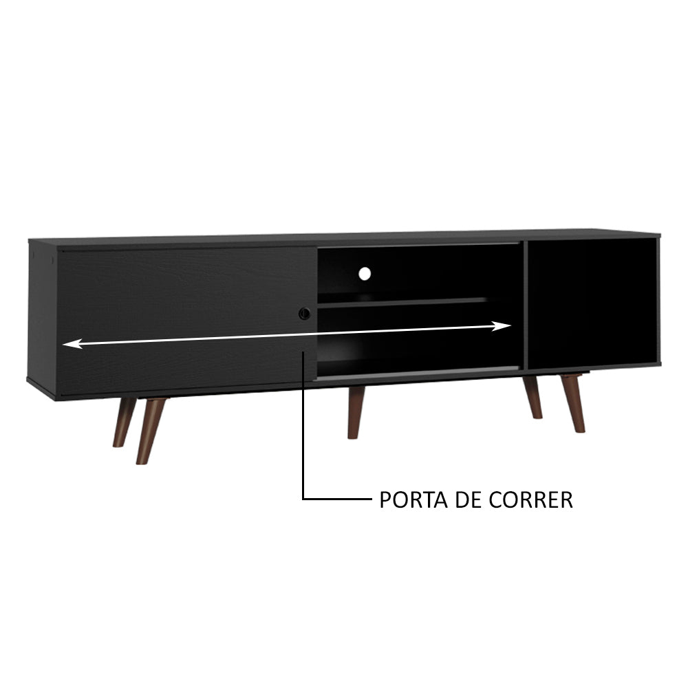 Mueble para TV Dubai para TV 65" con Pies Negro/Marrón 8N5Z