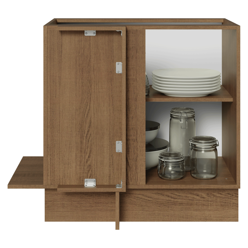 Mueble Esquinero 1 Puerta (Sin Encimera) Marrón/Gris Agata Madesa