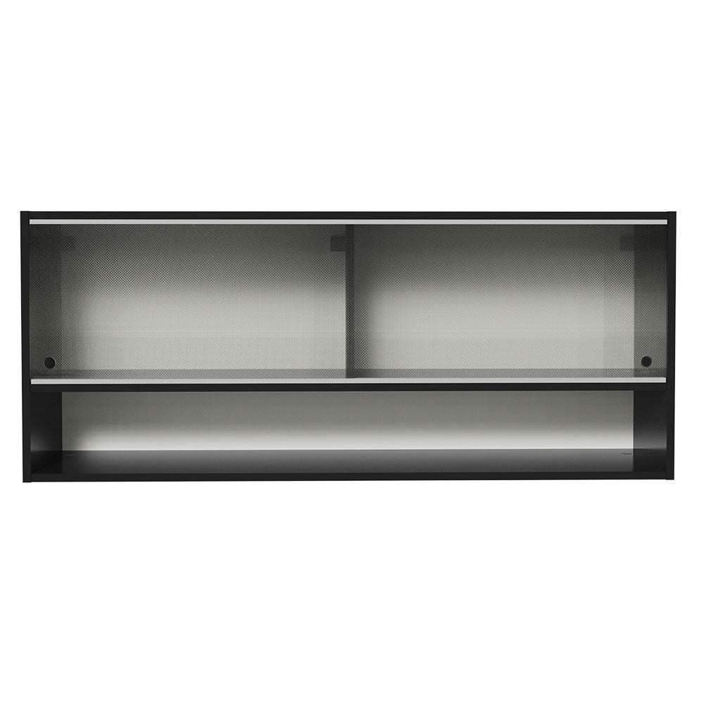 Gabinete Superior 2 Puertas Correderas Vidrio 120cm 1 Nicho Reims Negro