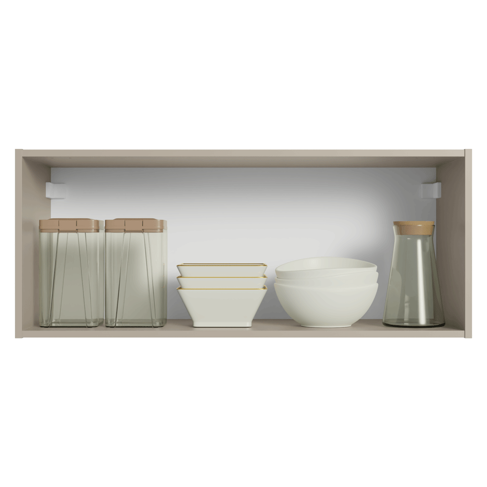 Gabinete Superior 80 cm 1 Puerta Abatible Nice Crema