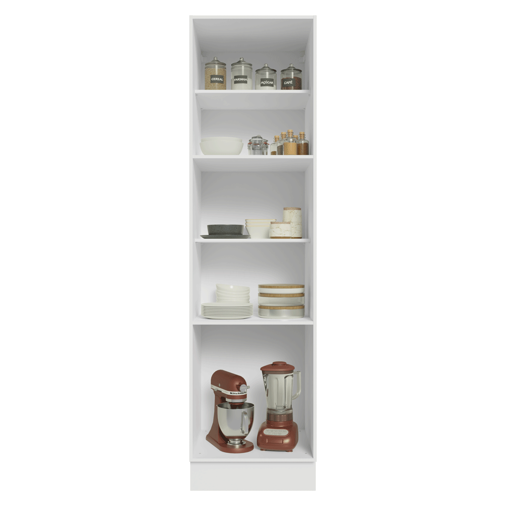 Despensero 60 cm 3 Puertas Blanco/Gris Vik Madesa