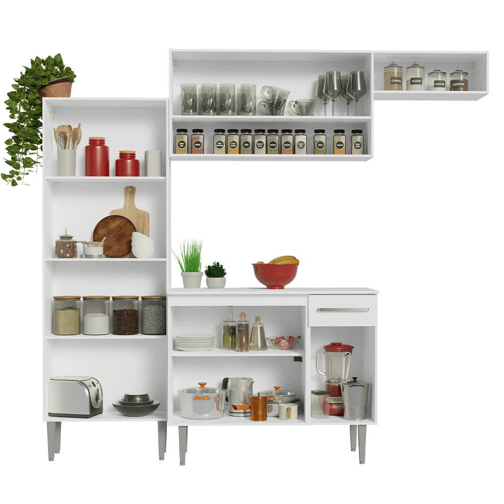 Cocina Integral 229cm Blanco Emilly Madesa 18