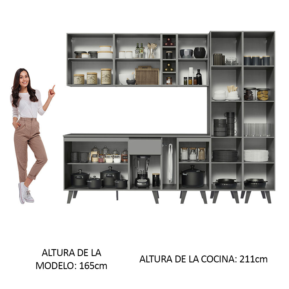 Cocina Integrale 260cm Gris Nice Madesa 05