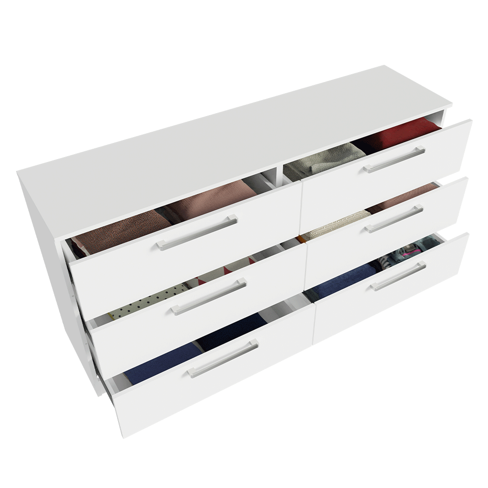 Cómoda Infantil 6 Cajones Blanco 3435