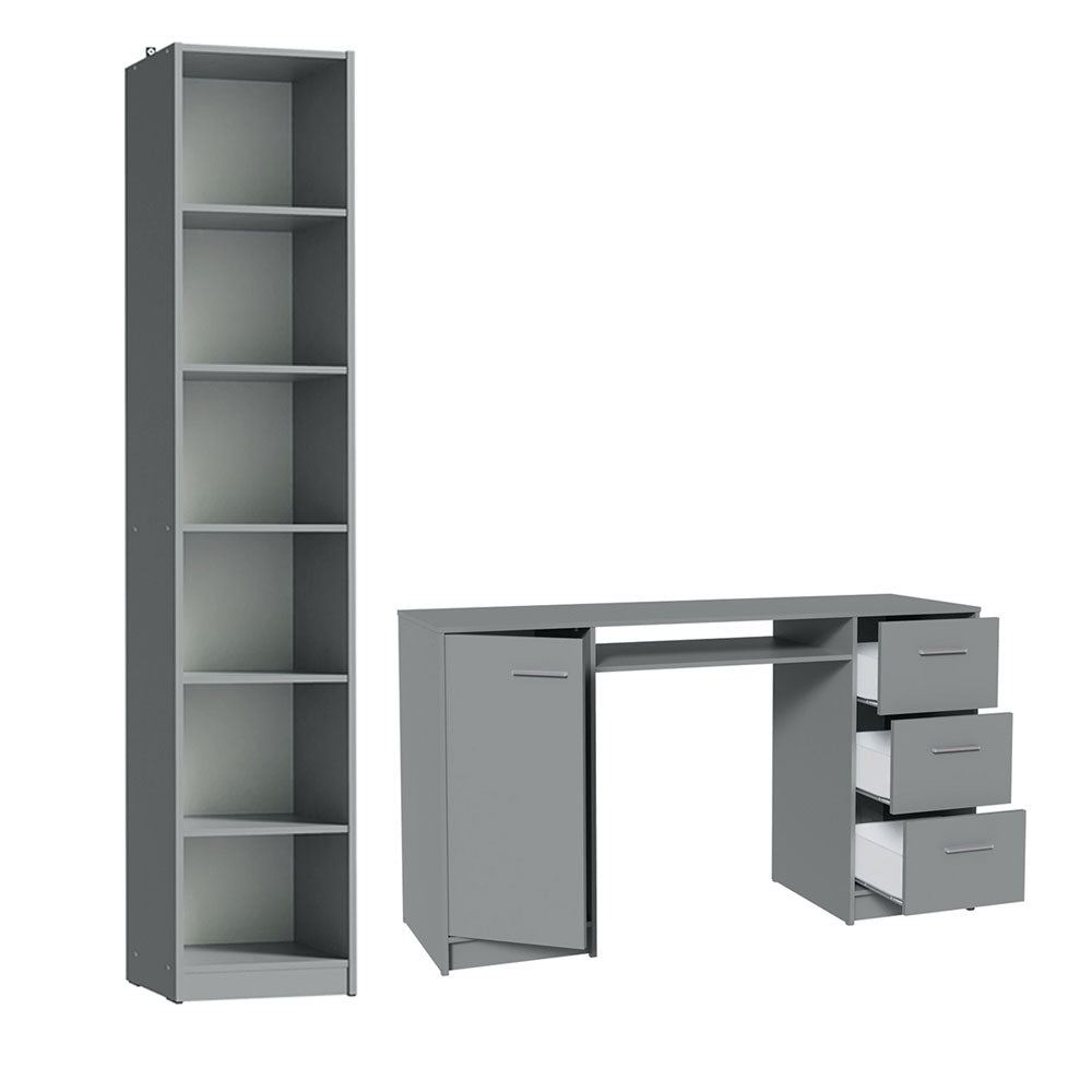 Kit Estante Librero Madesa 6906 y Organizador 9400 Gris