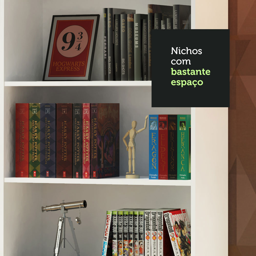 Kit con 2 Estantes Libreros 6908 Blanco