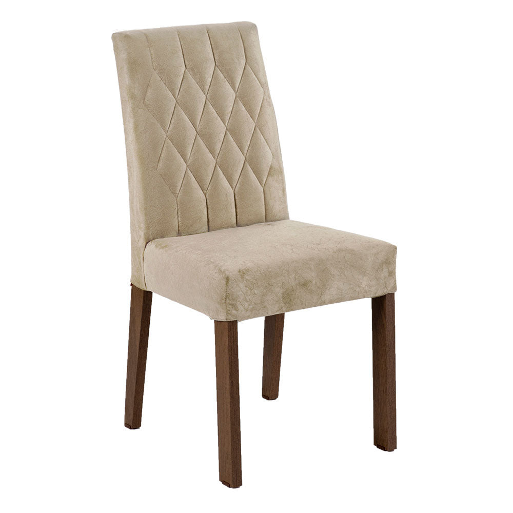 Juego de Comedor Mesa con Encimera de Vidrio 2 Sillas Marrón/Imperial Ceci