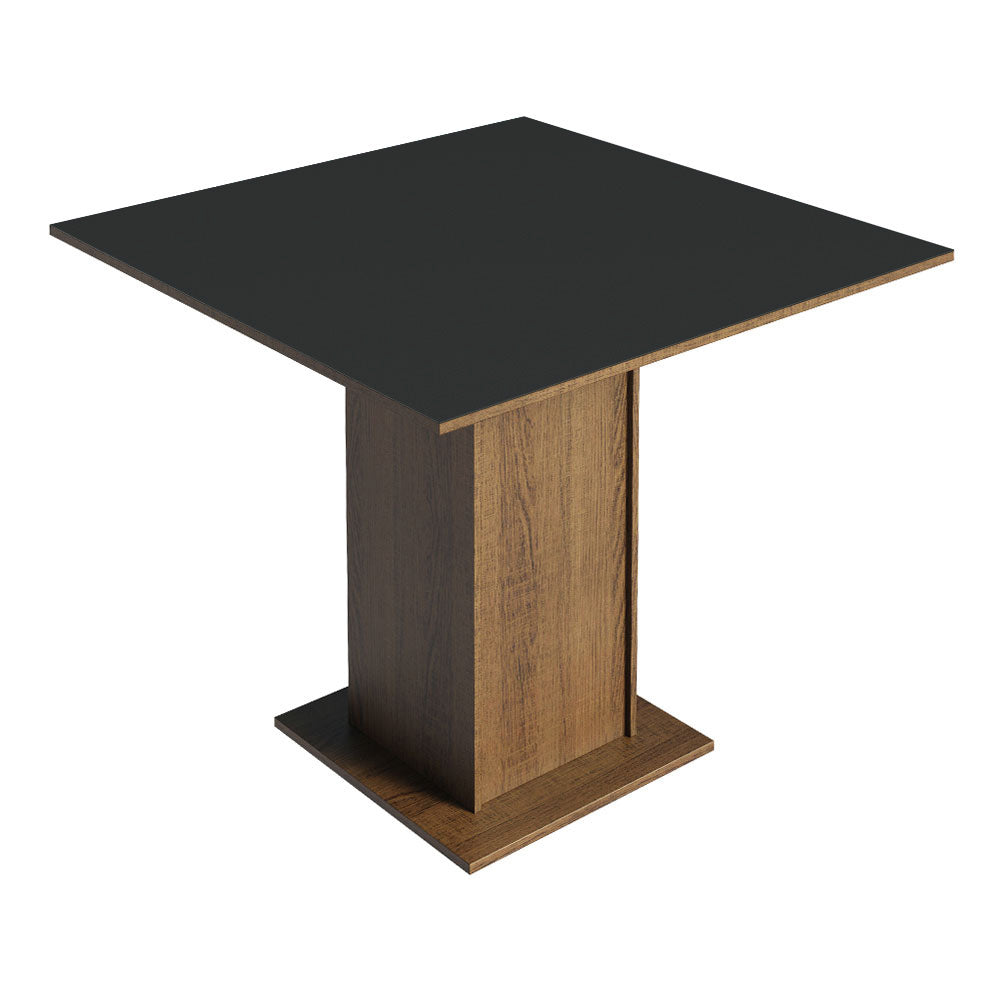 Juego de Comedor Mesa Encimera de Madera 4 Sillas Marrón/Negro/Oxford Livia
