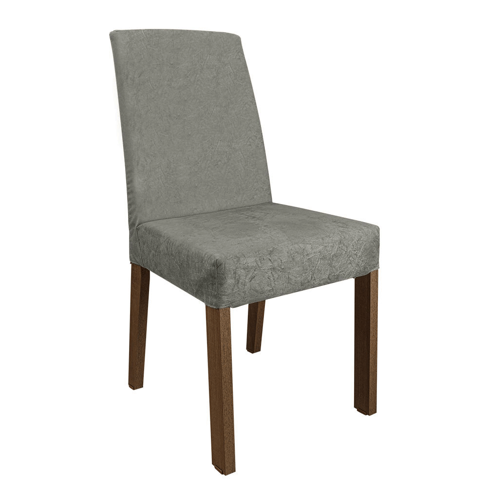 Juego de Comedor Mesa con Encimera de Vidrio 4 Sillas Marrón/Silver Zion