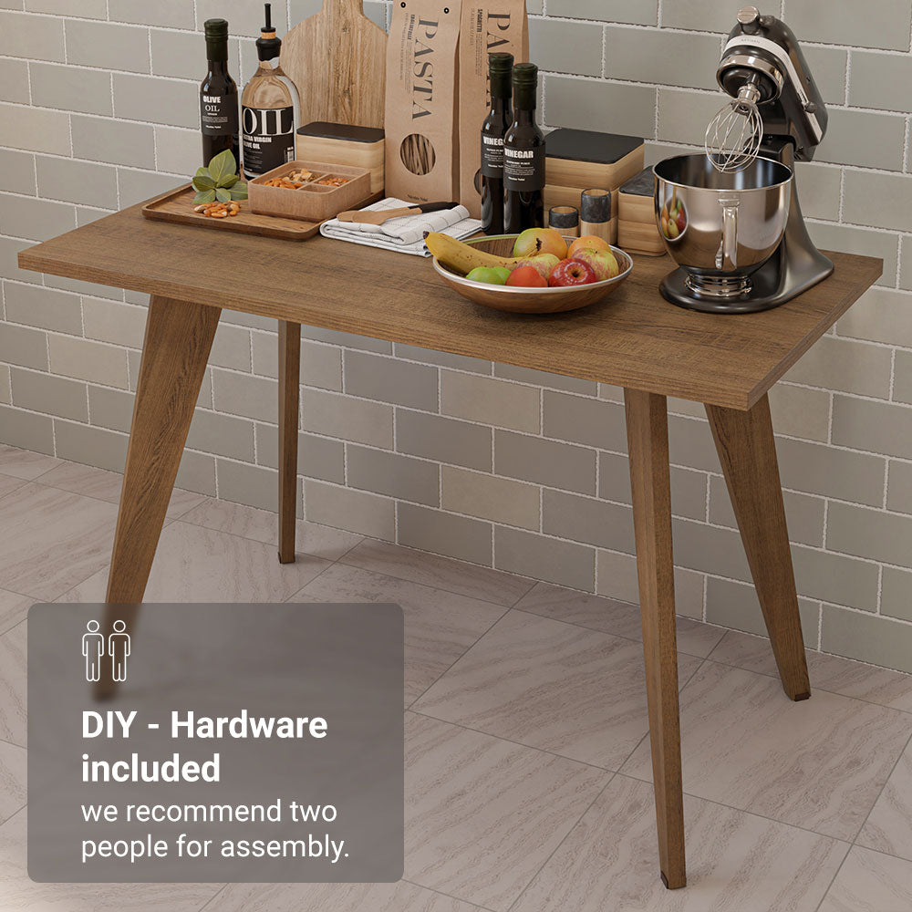 Mesa Auxiliar Multiuso 120cm Marrón con Patas Altas 5319