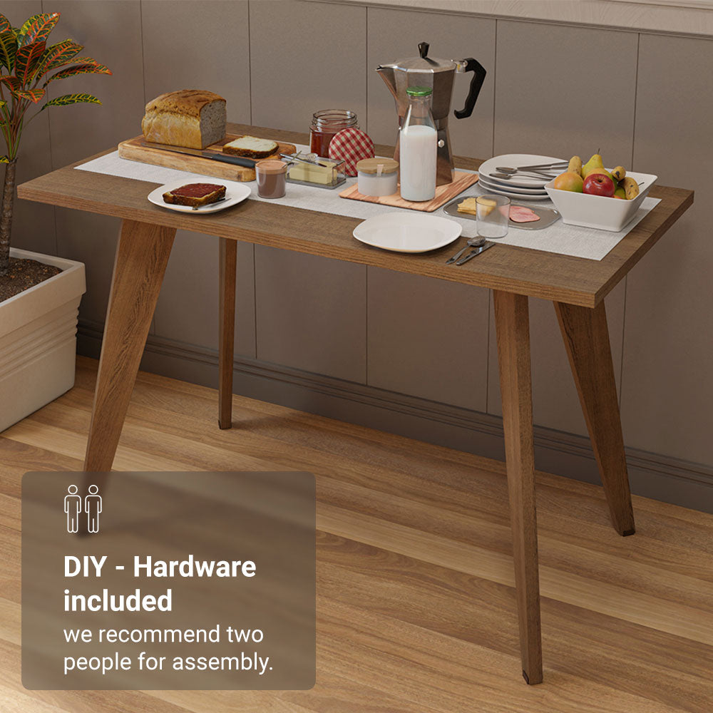 Mesa de Cocina Multiuso 120cm Marrón con Patas Altas 5319