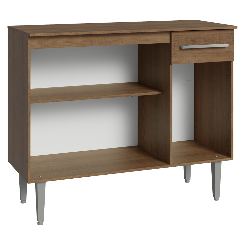 Credenza Bufetera 105cm 3 Puertas 1 Cajón Marrón