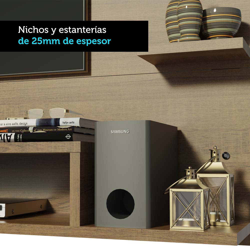 Panel para TV Hasta 60'' Marrón Alfa