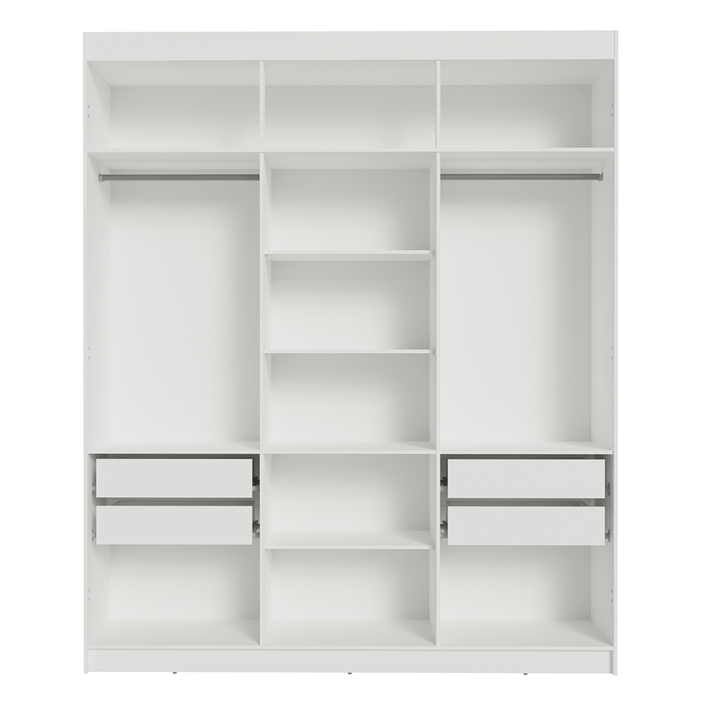 Clóset Matrimonial Venus 180 cm Sin Puertas 4 Cajones Blanco