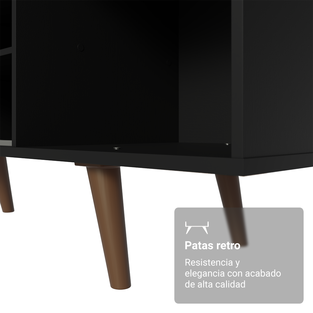 Mueble para TV para TV 65" con Pies Negro/Marrón 8N5Z Dubai