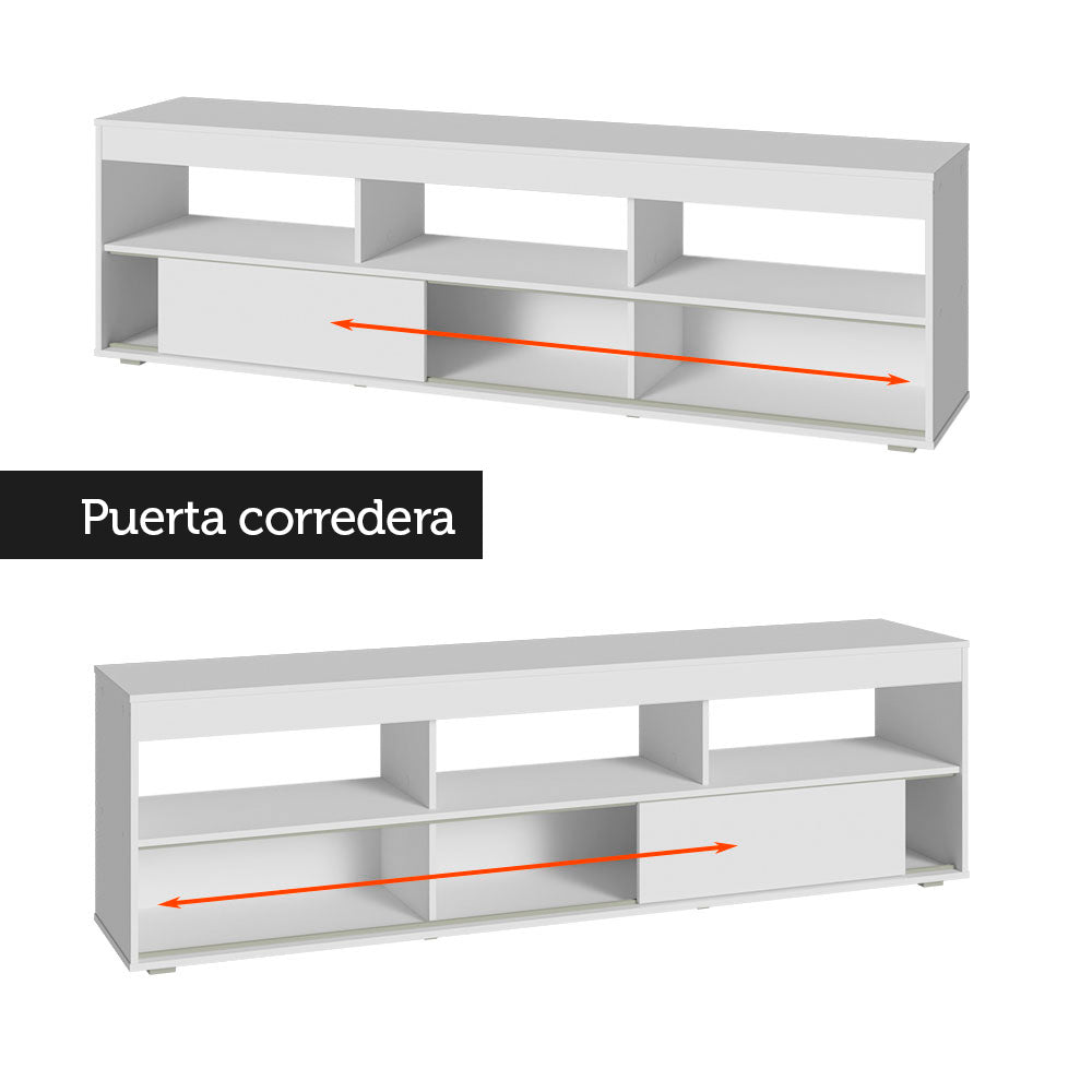 Mueble para TV y Panel Hasta 65" Blanco Orlando