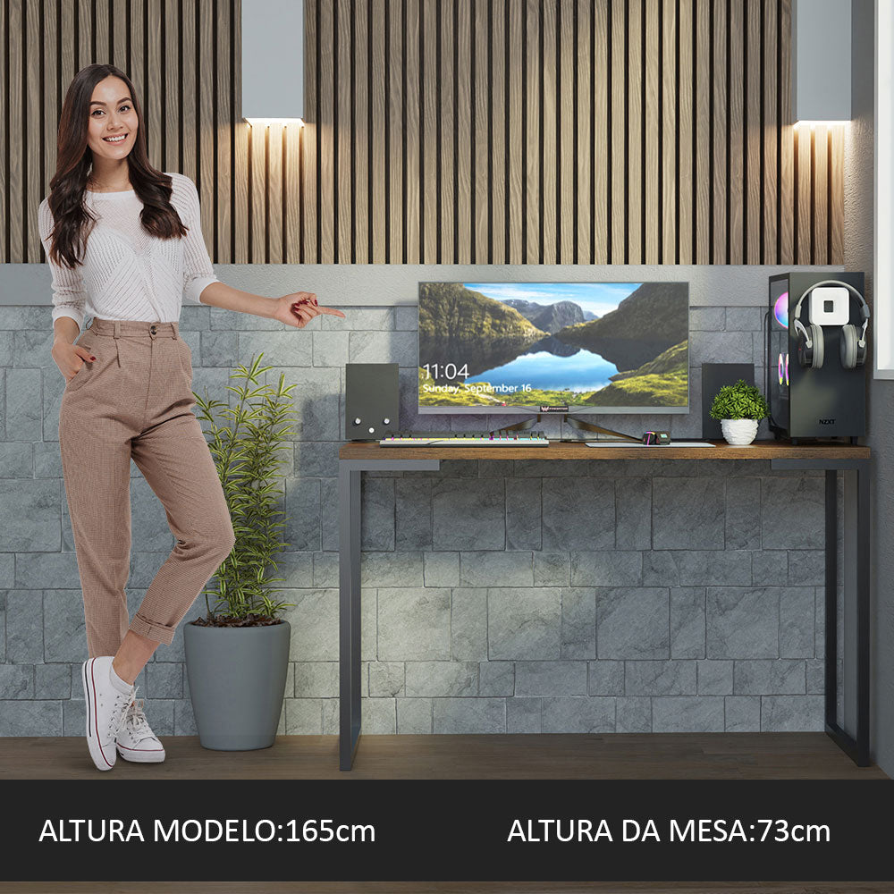 Escritorio Industrial 120cm Marrón