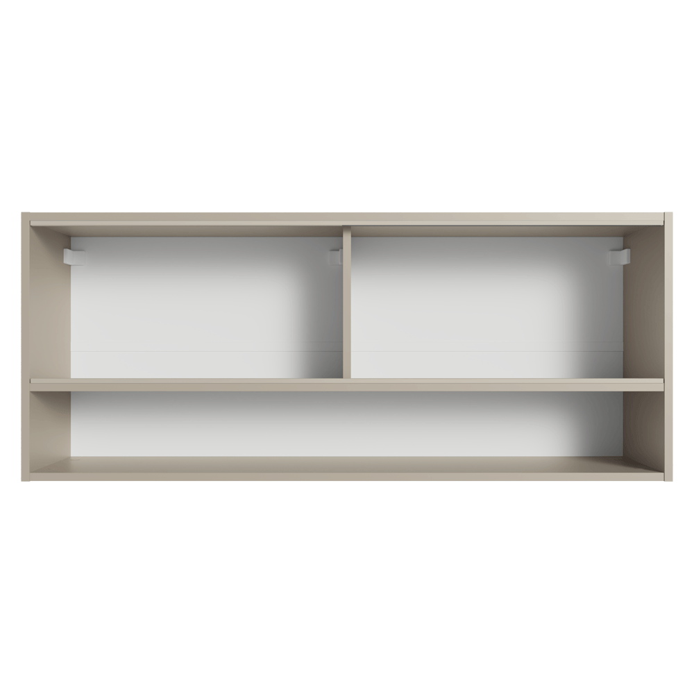 Gabinete Superior 2 Puertas Correderas Vidrio 120cm 1 Nicho Nice Crema