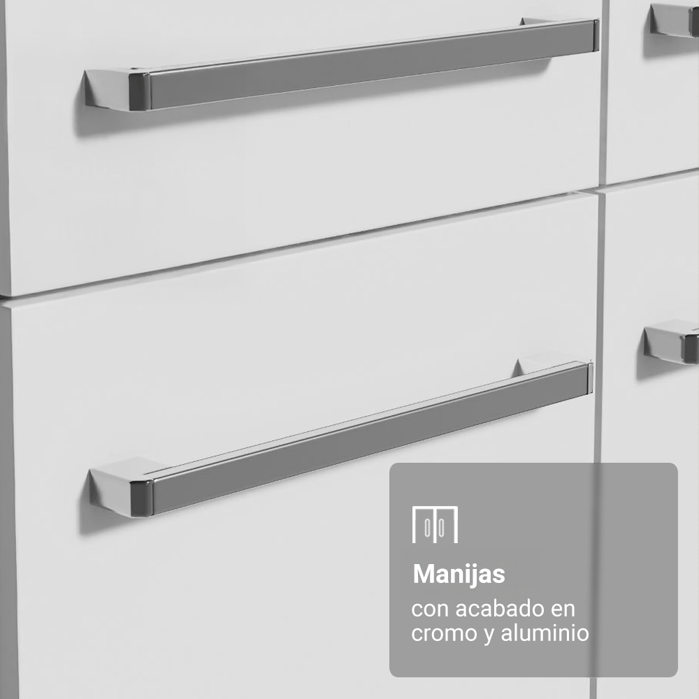 Cocina Integral 229cm Marrón/Blanco Emilly Madesa 18