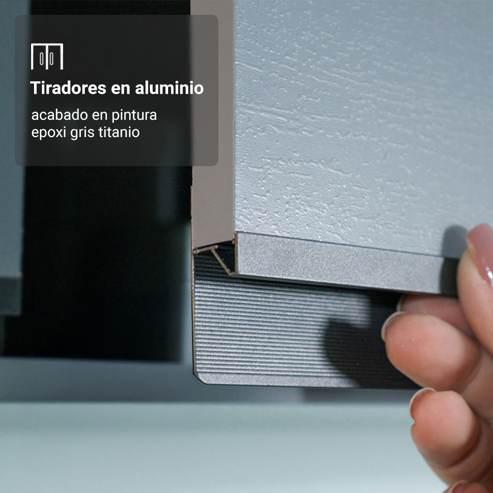 Cocina Integral 200 cm sin Patas Gris Nice 07