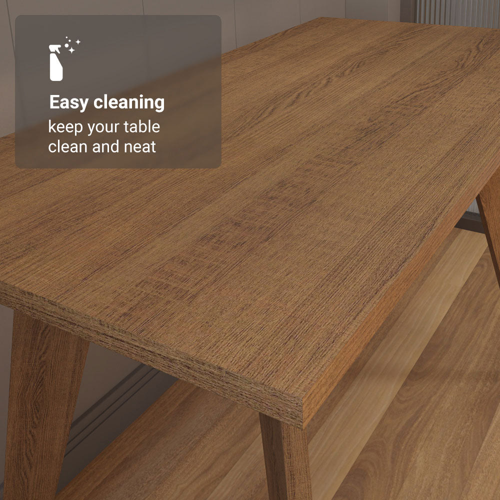 Mesa de Cocina Multiuso 120cm Marrón con Patas Altas 5319