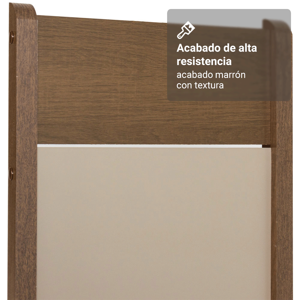 Juego de Comedor Honduras Mesa con encimera de Madera con 6 Sillas Marrón/Crema