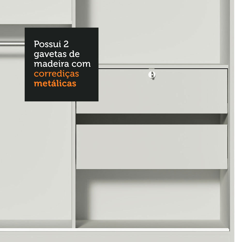 Clóset Soltero 2 Puertas Correderas Blanco Max