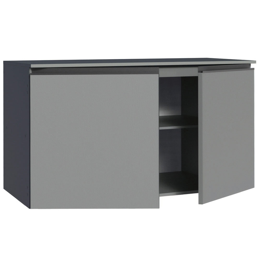 Gabinete Bajo para Fregadero 120 cm 2 Puertas Sin Patas Nice Gris