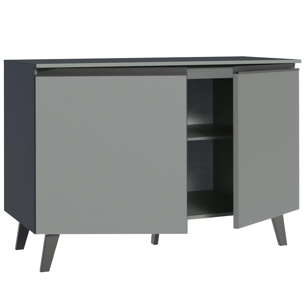 Gabinete Bajo 2 Puertas Con Patas Gris Nice Madesa