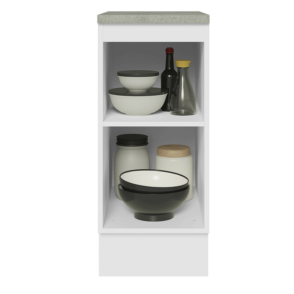 Gabinete Bajo de Cocina 35 cm 1 Puerta Blanco/Gris Lux Madesa
