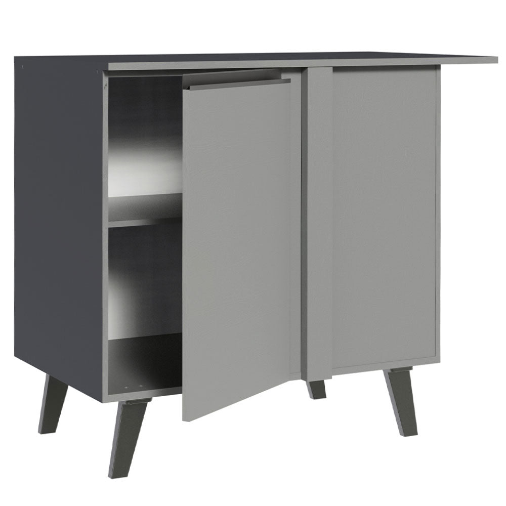 Gabinete Bajo 93 cm Sin cajones 1 Puerta Nice Gris