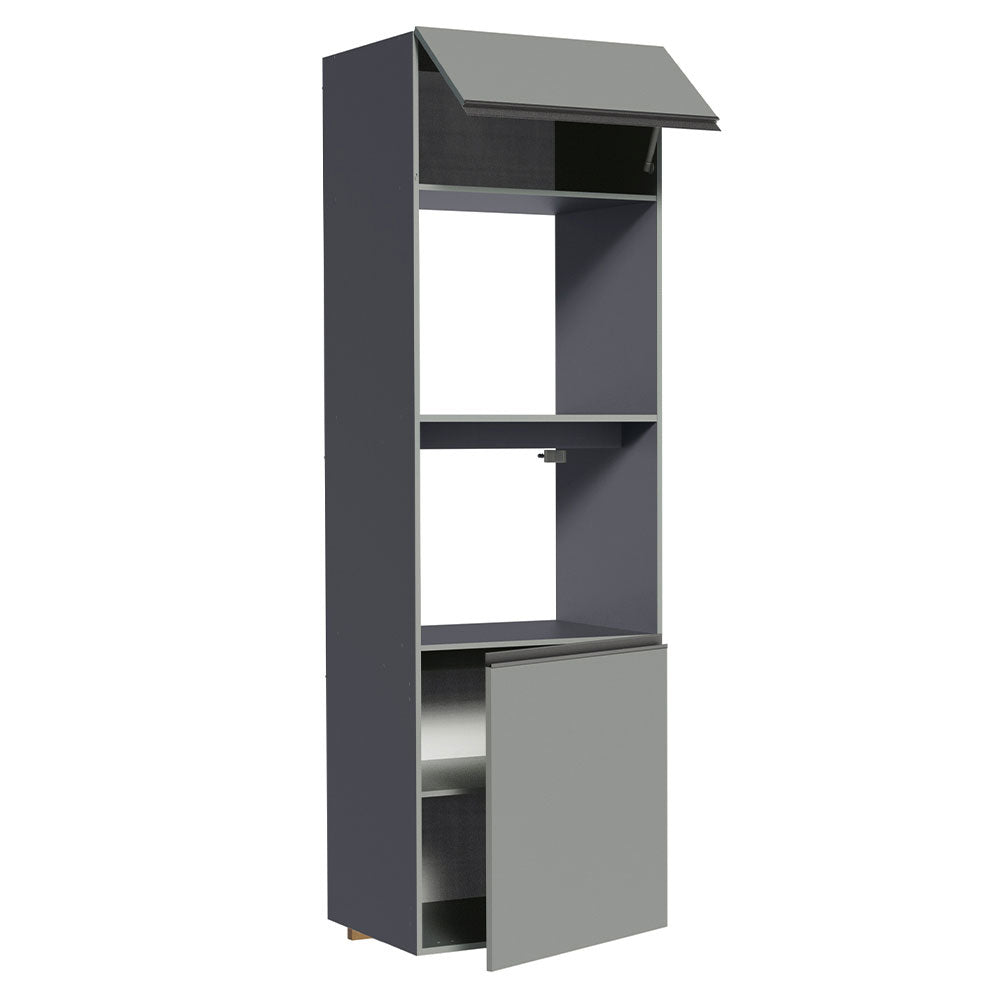 Mueble para Horno 60 cm 2 Puertas 2 Nichos Sin Patas Nice Gris