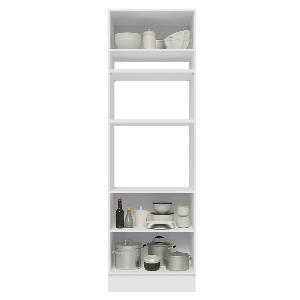 Mueble para Horno 70 cm 3 Puertas Blanco/Gris Lux Madesa
