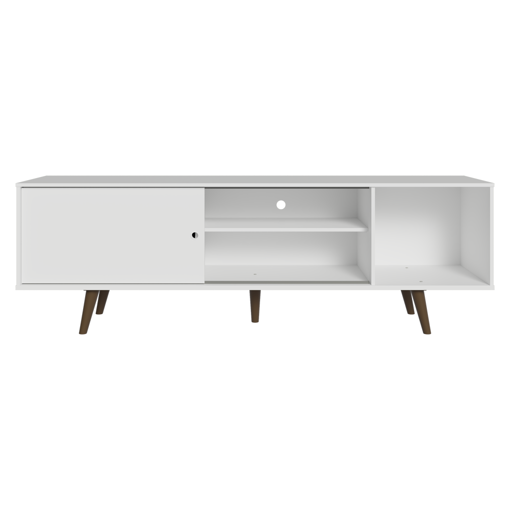 Mueble para TV hasta 80 Pulgadas 160 cm Con Patas Torino Blanco/Marrón