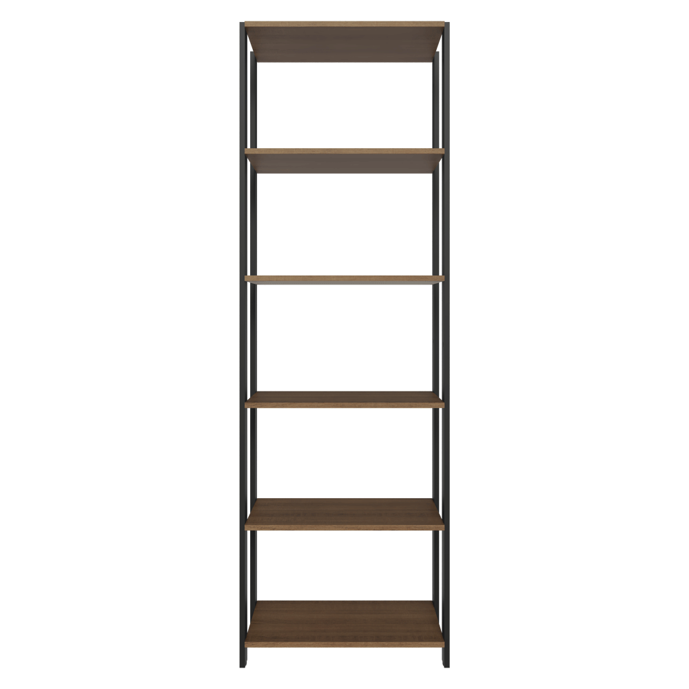 Estante Armario Multiuso para Escritorio 59cm 5 Repisas Marrón/Negro Madesa