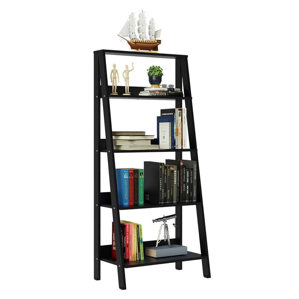 Escritorio Industrial + Estante Escalera Marrón/Negro