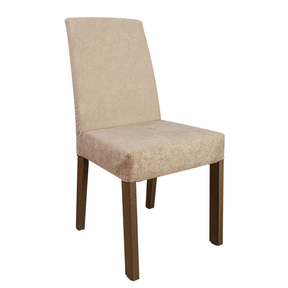 Juego de Comedor Mesa con Encimera de Vidrio y 4 Sillas Marrón/Imperial Ivy